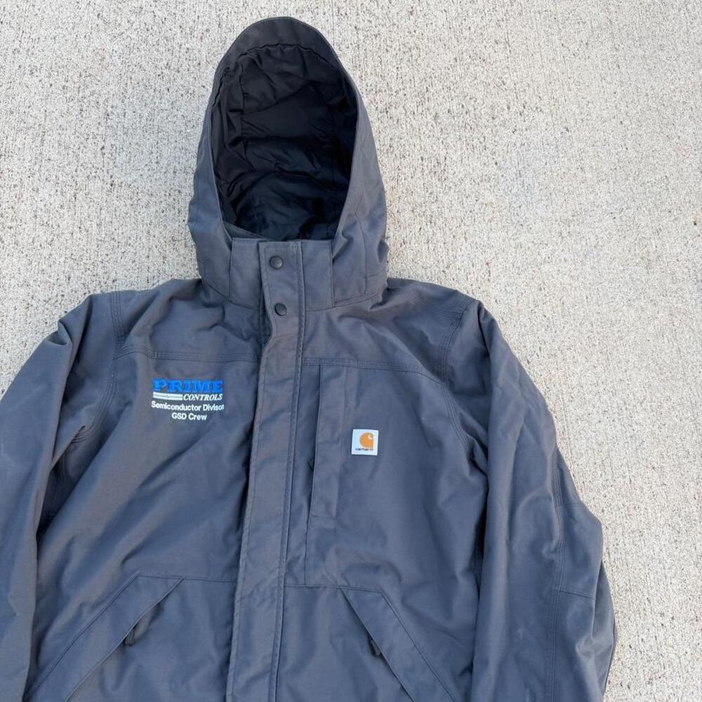 Carhartt hooded jacket grey storm defender medium
